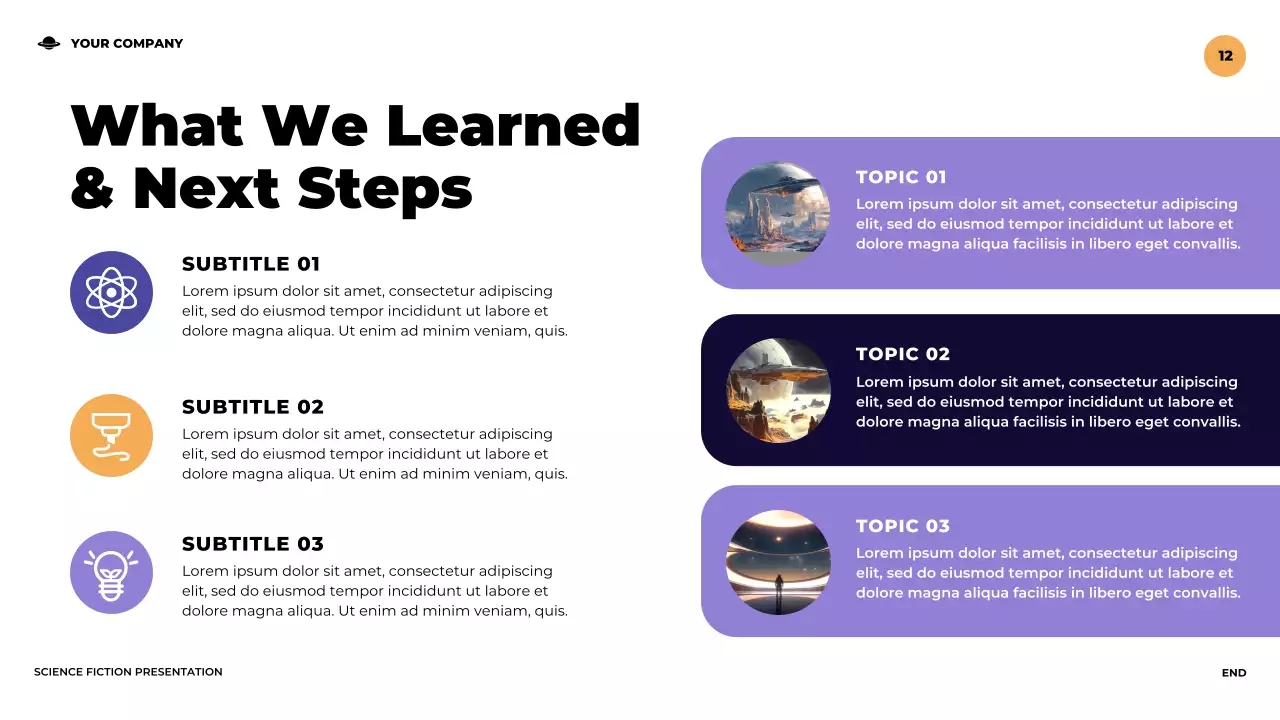 Purple Illustrative Futuristic Science Fiction Presentation