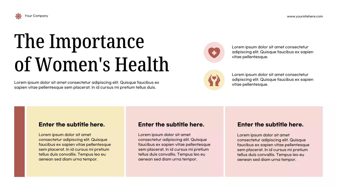 Pink Modern Health Announcement Presentation