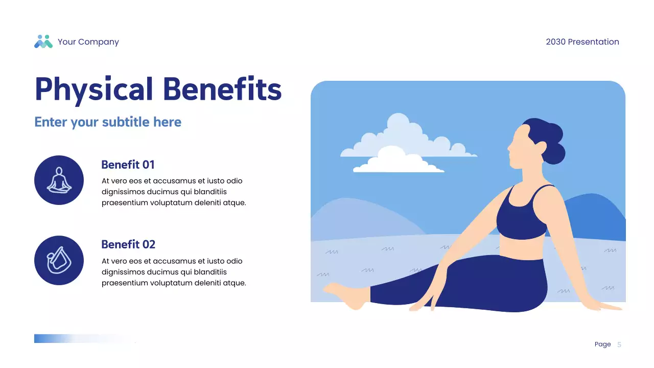 Blue Modern Physical Wellness Research Presentation