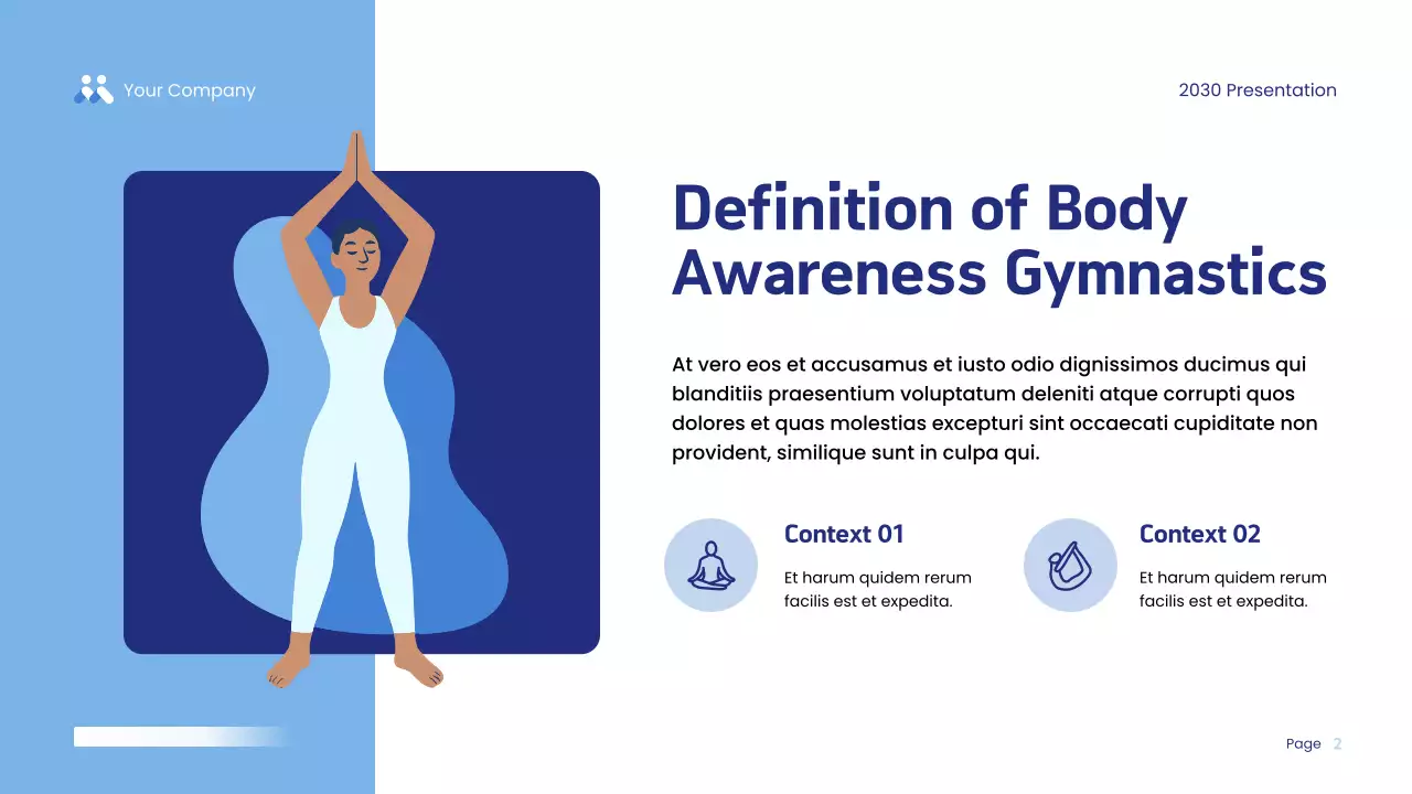 Blue Modern Physical Wellness Research Presentation