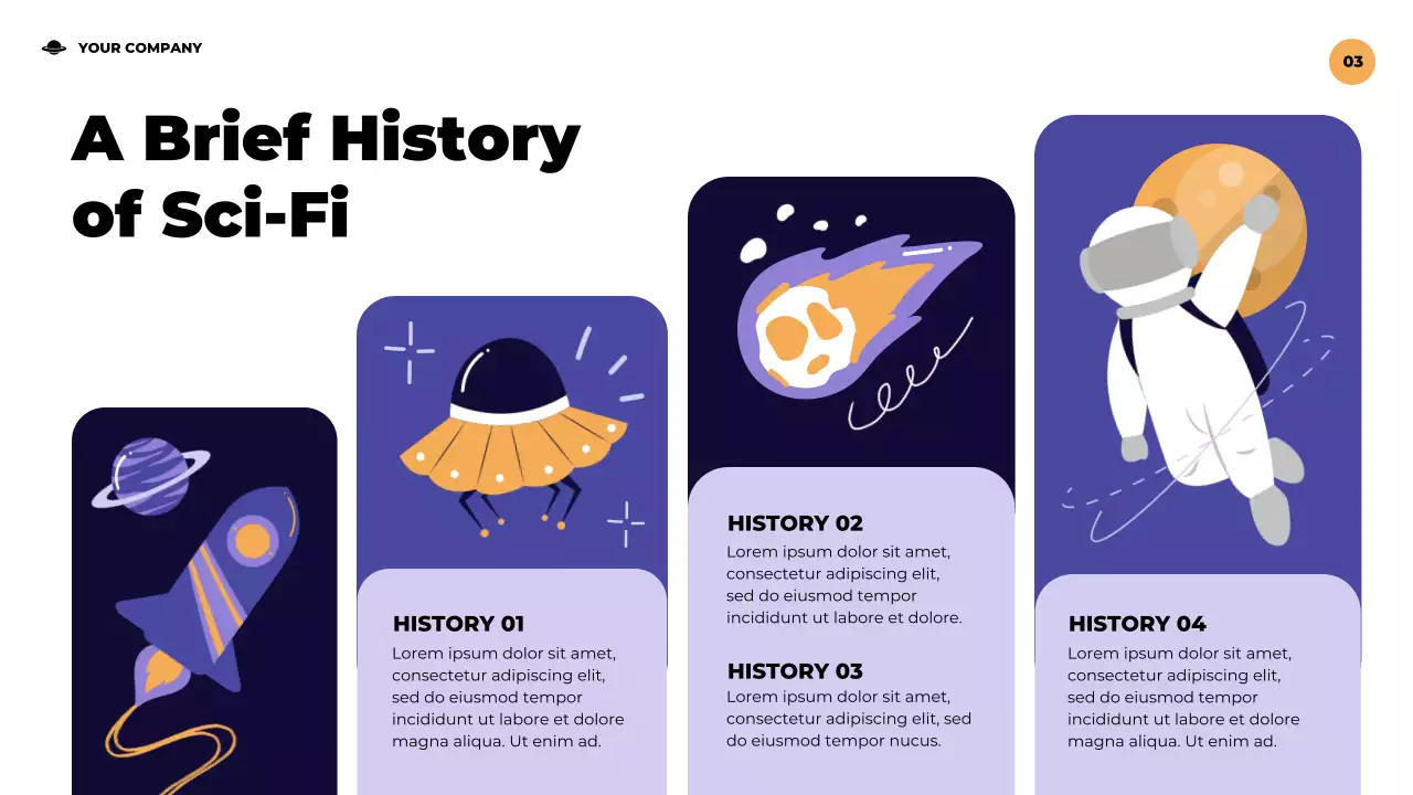 Purple Illustrative Futuristic Science Fiction Presentation