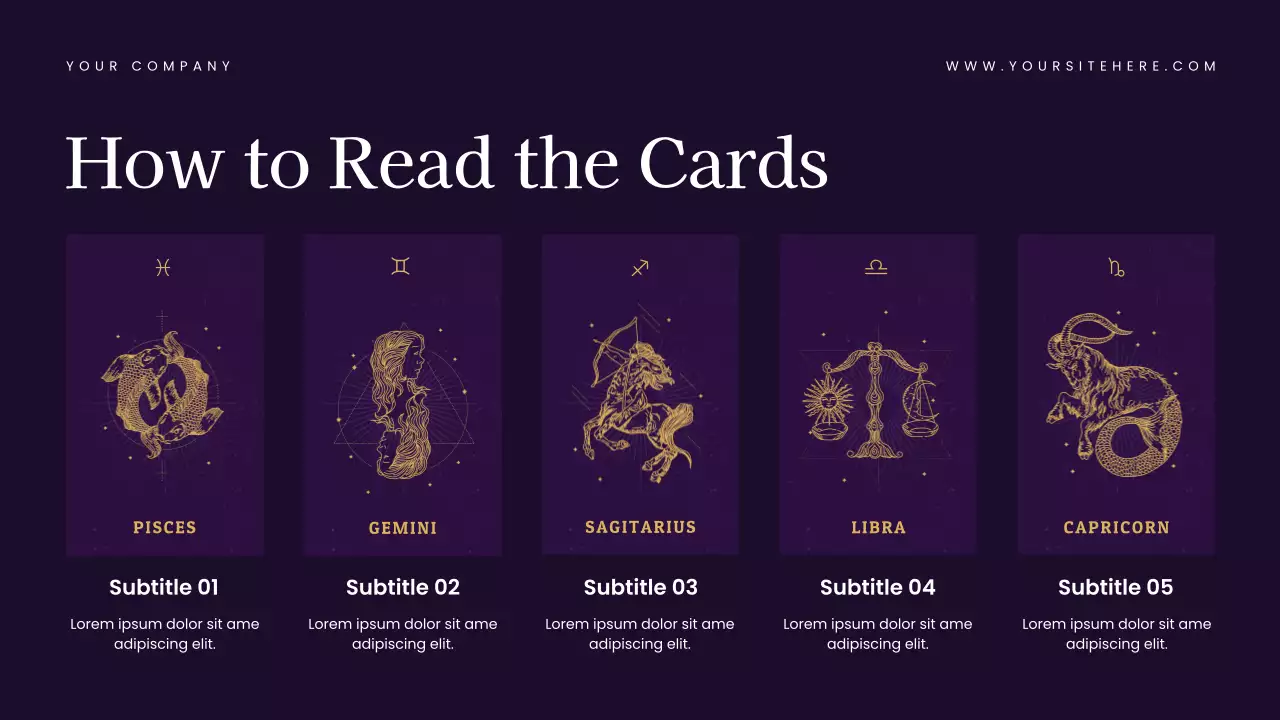 Navy Elegant Tarot Guide Presentation