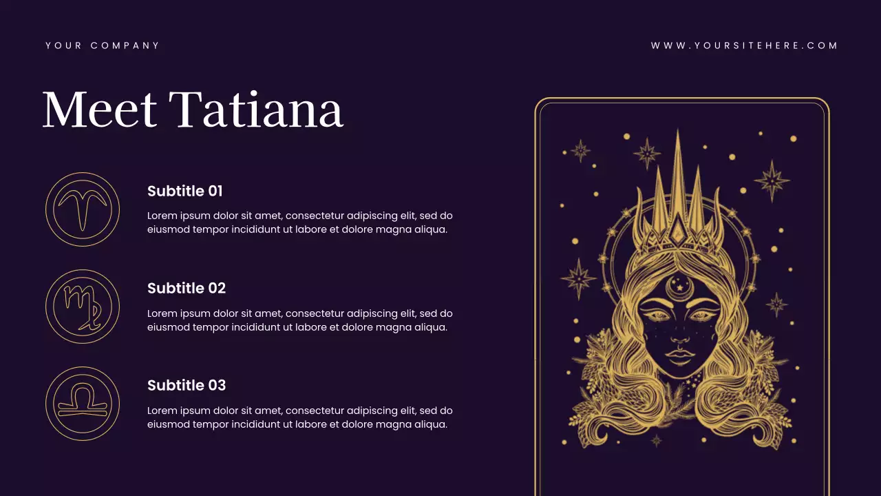 Navy Elegant Tarot Guide Presentation