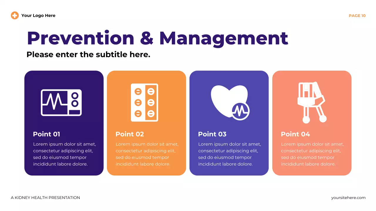 Purple Modern Illustrative Kidney Health Presentation