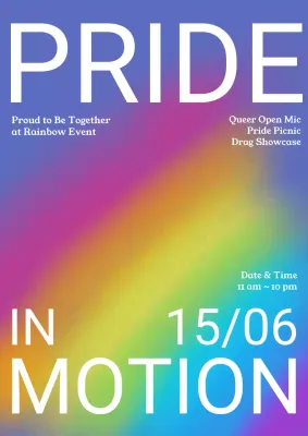 Rainbow Modern Pride Announcement Poster