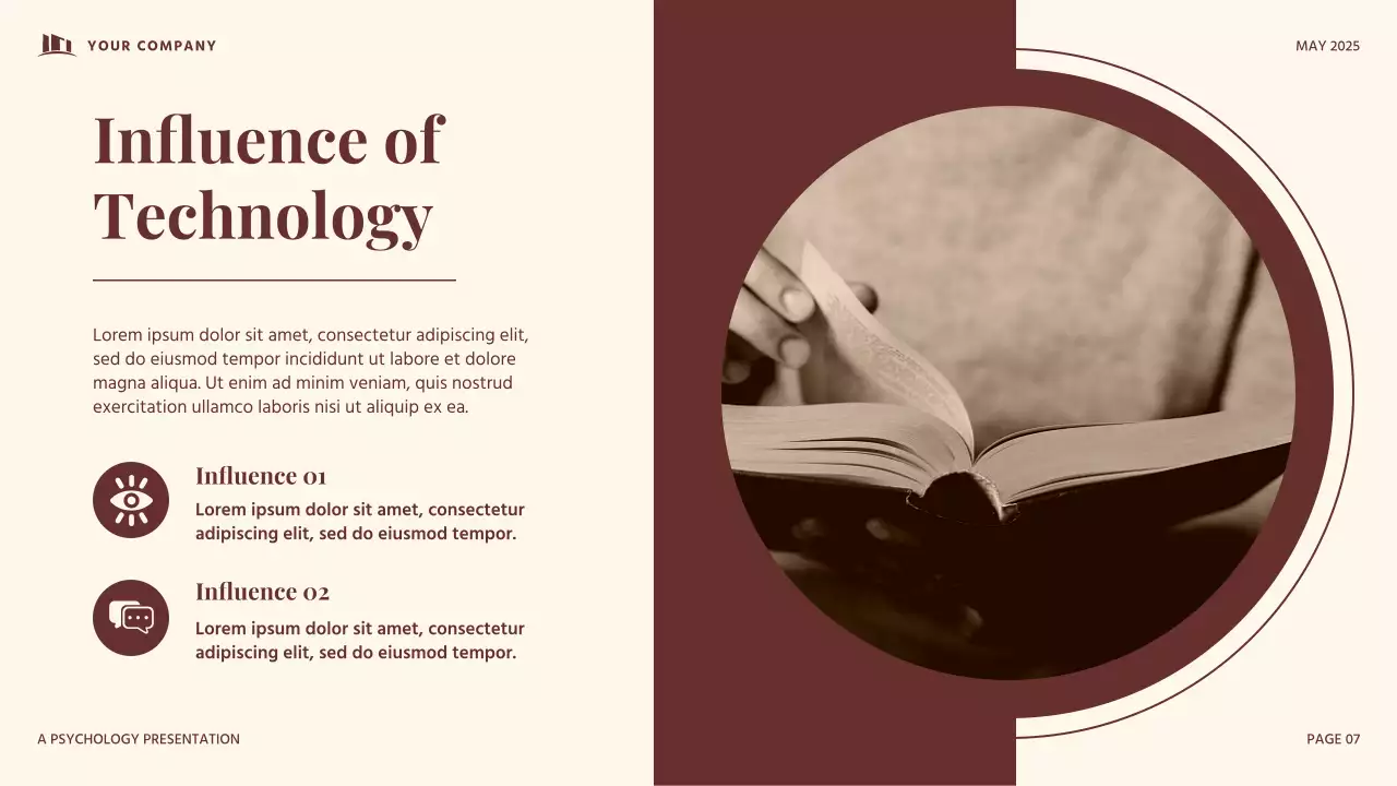 Red and Beige vintage Developmental Psychology Presentation