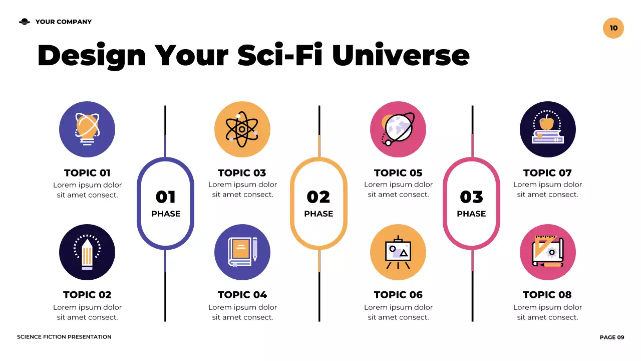 Purple Illustrative Futuristic Science Fiction Presentation