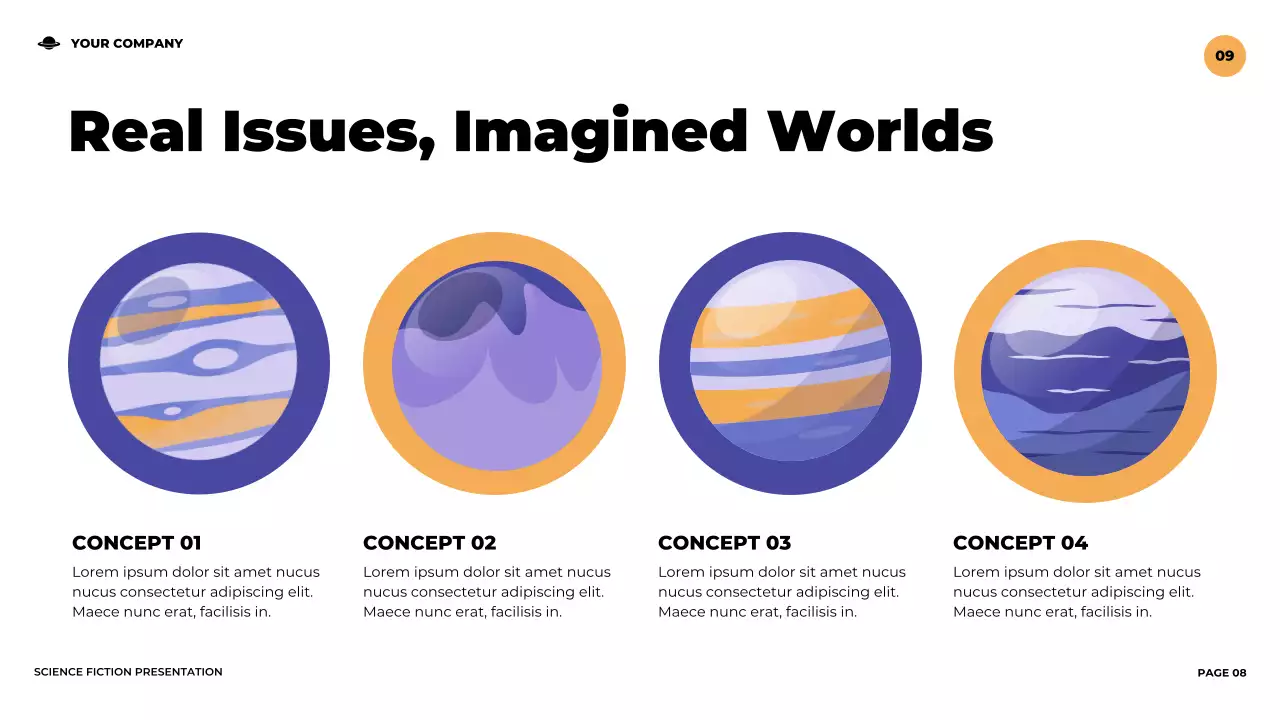 Purple Illustrative Futuristic Science Fiction Presentation