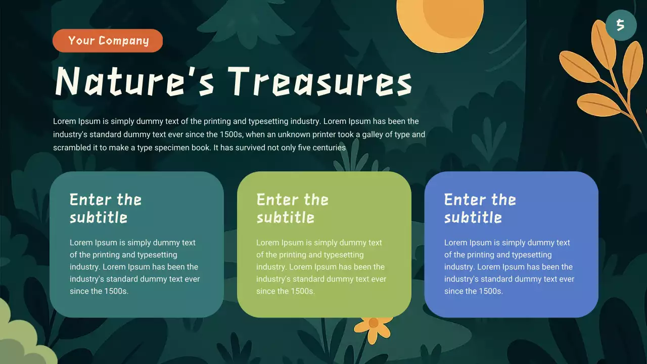 Green Cartoon Animal Storybook Presentation