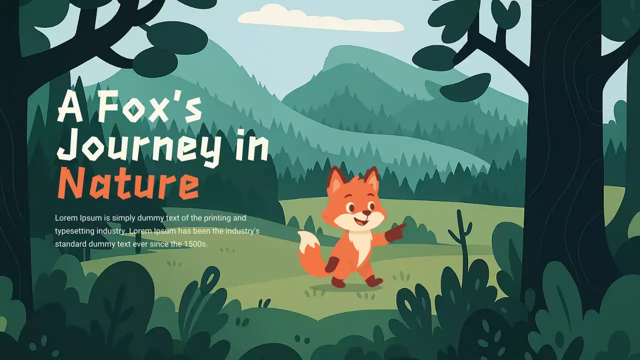 Green Cartoon Animal Storybook Presentation