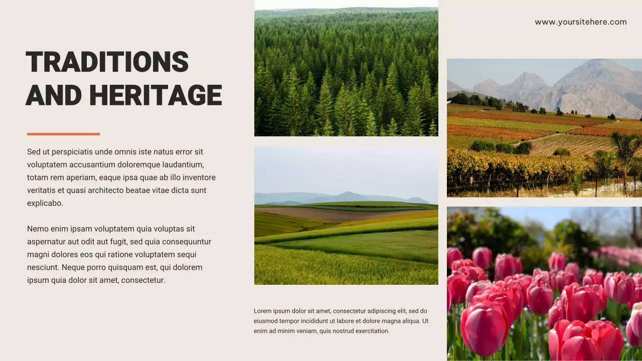 Apresentação de anúncio de viagem rústica marrom