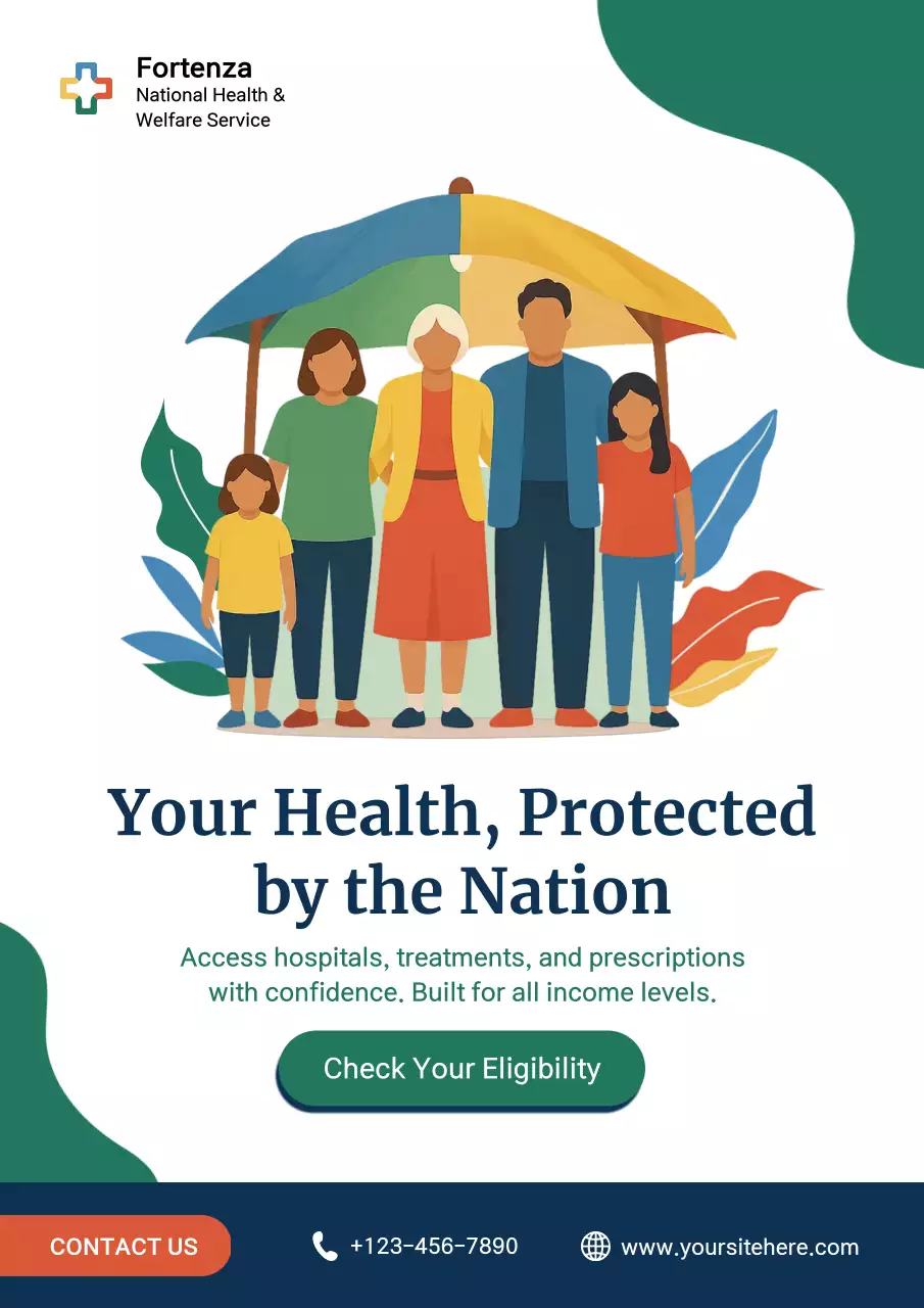 Colorful Modern Healthcare Promotion Poster