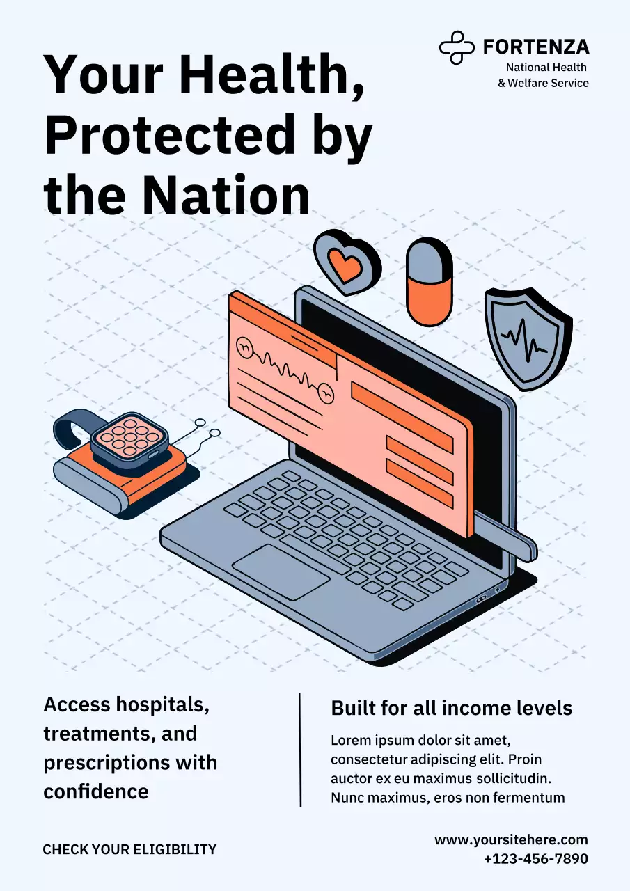 Grey Modern Healthcare Advertisement Poster