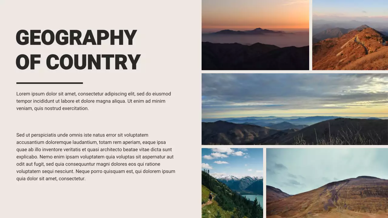 Apresentação de anúncio de viagem rústica marrom