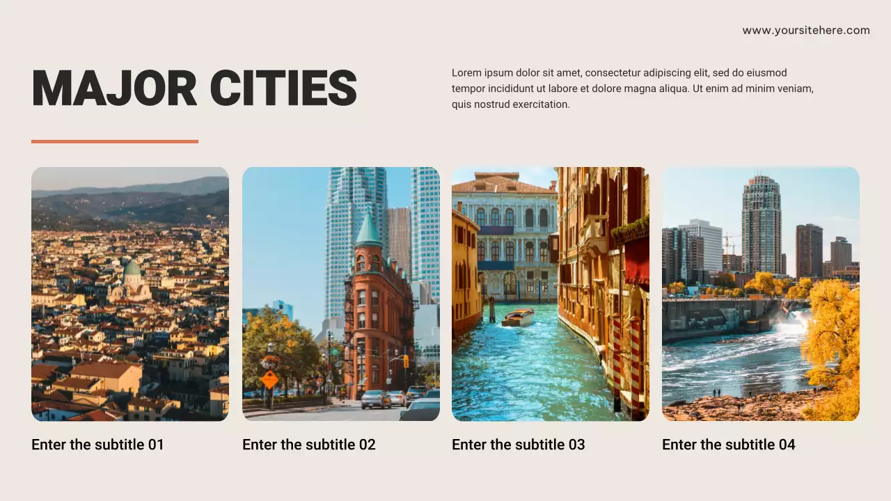 Apresentação de anúncio de viagem rústica marrom