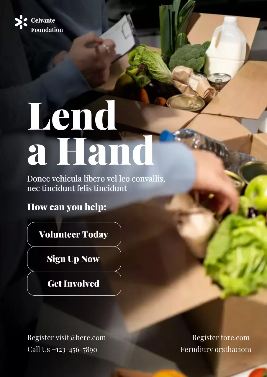 bBown Modern Charity Promotion Web Poster