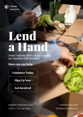 bBown Modern Charity Promotion Web Poster