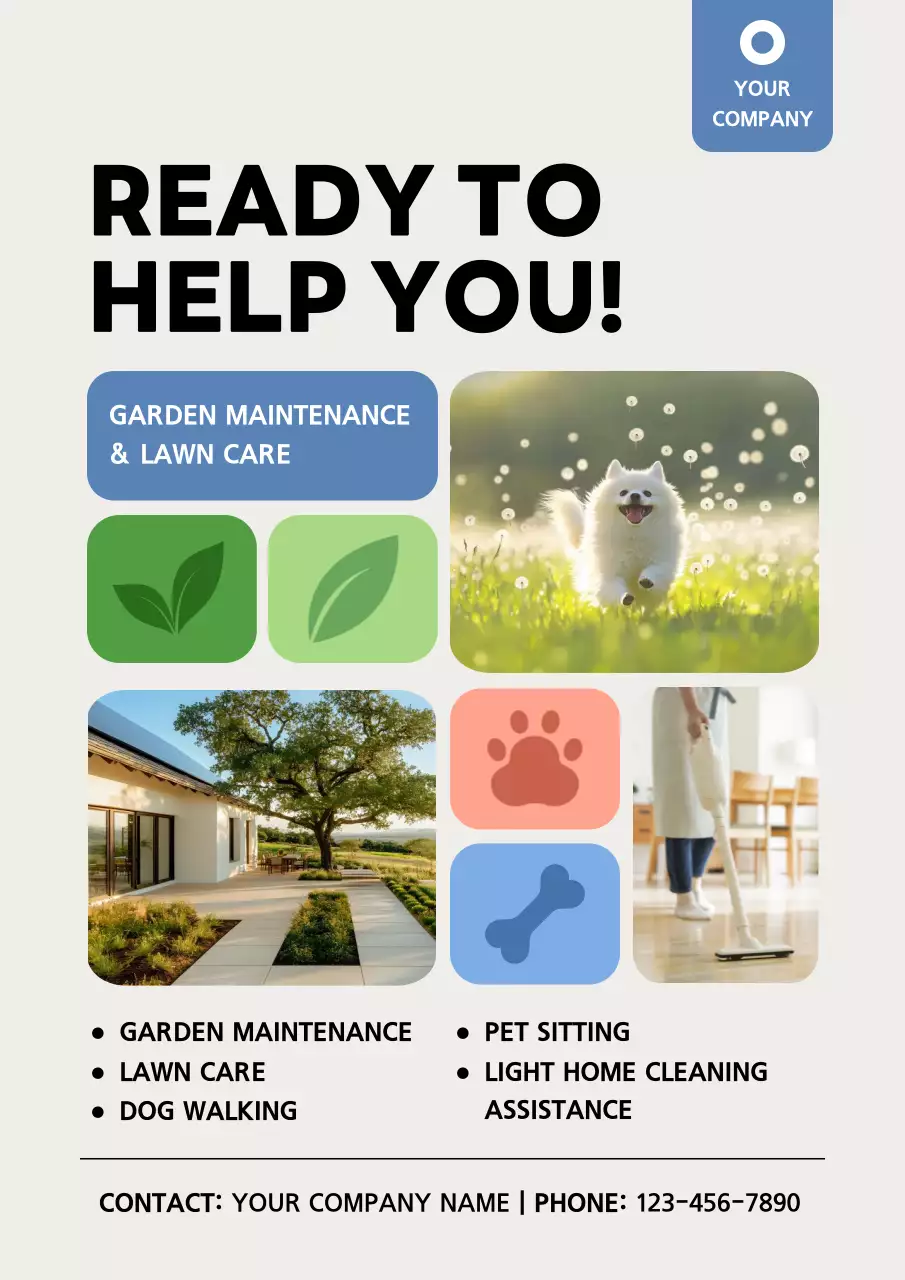 Beige Modern Home Services Promotion Poster