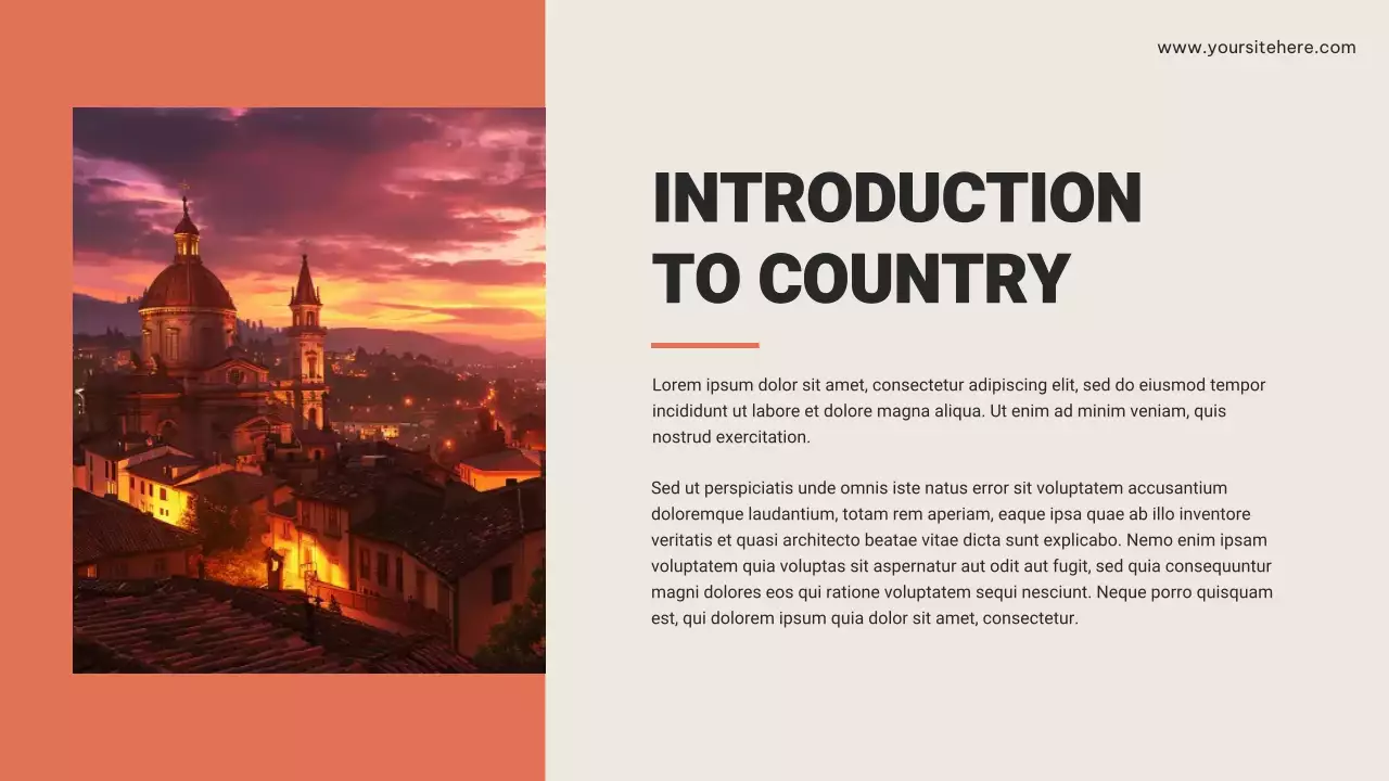 Apresentação de anúncio de viagem rústica marrom