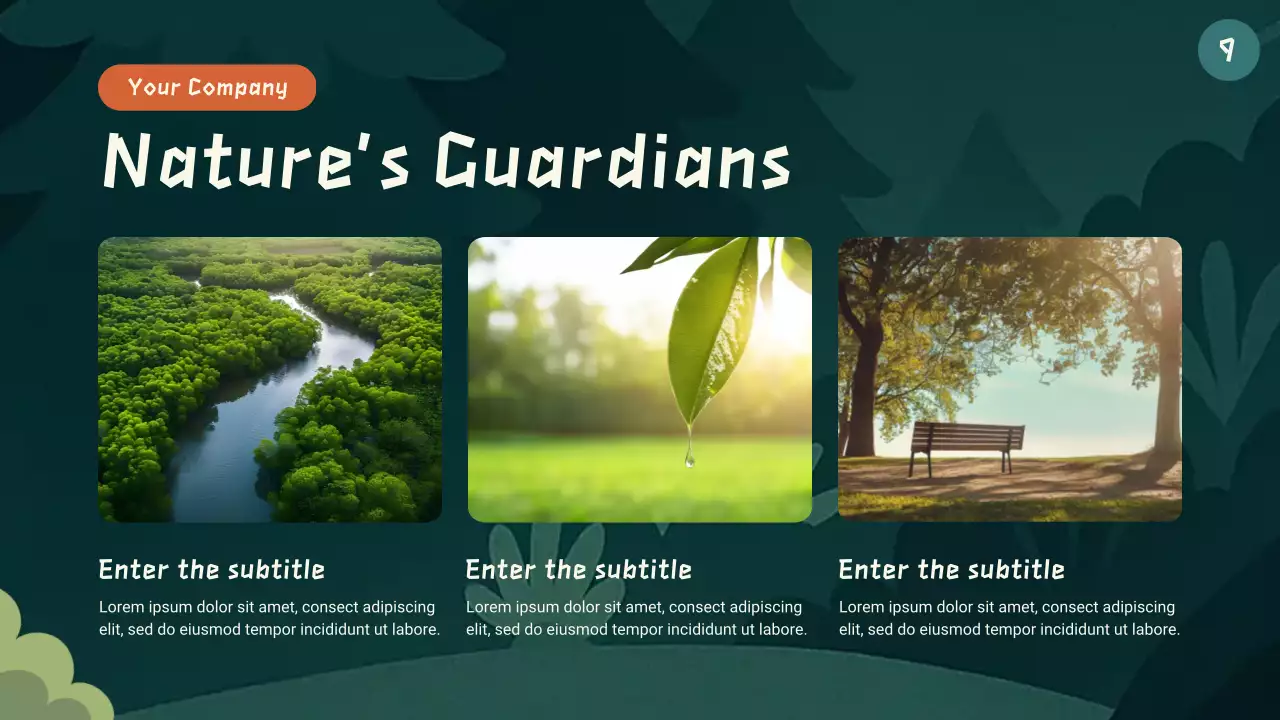 Green Cartoon Animal Storybook Presentation