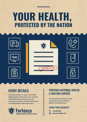 Beige Modern Health Promotion Poster