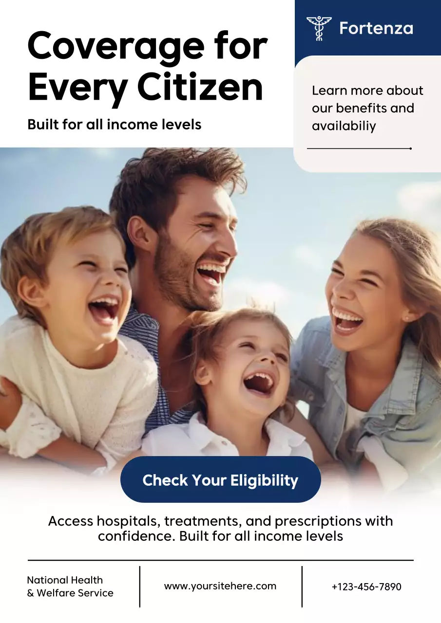 Blue Modern Healthcare Advertisement Poster