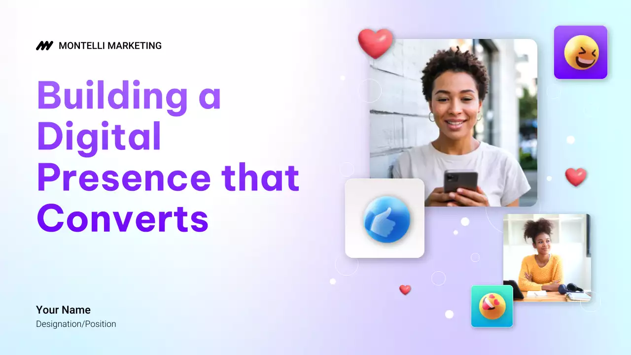 Purple Modern Gradient Digital Marketing Presentation