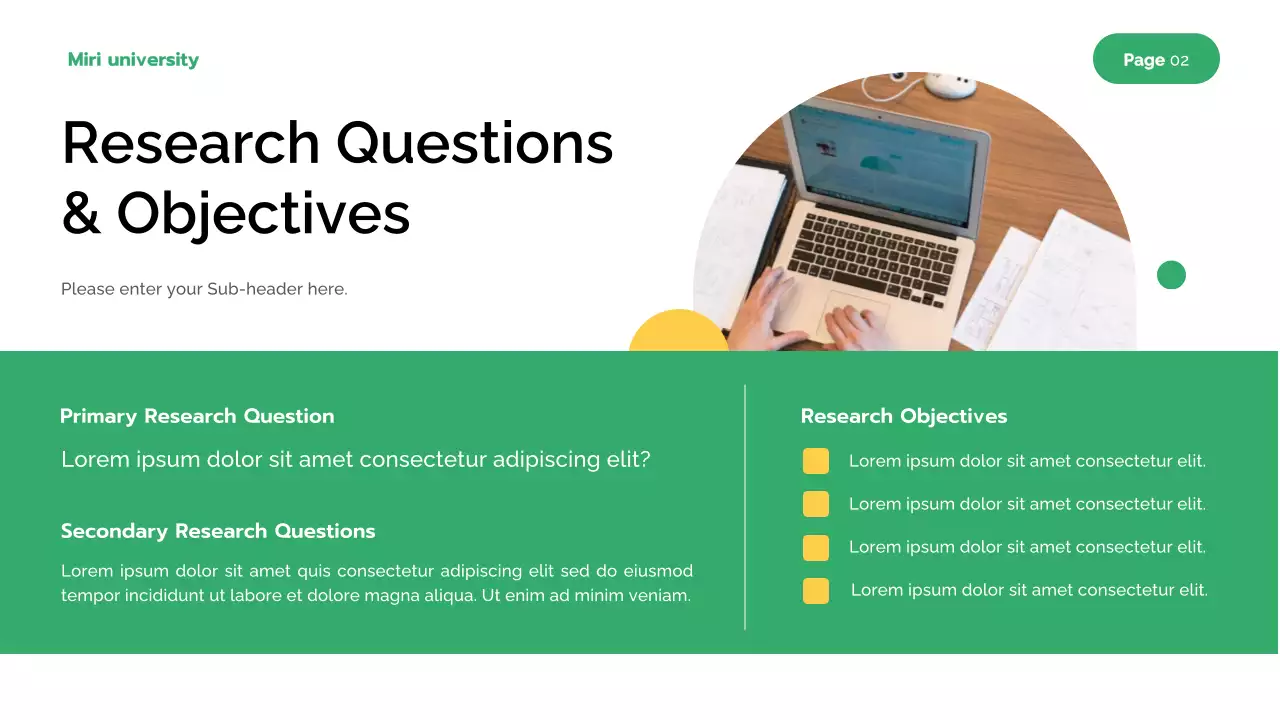 Green Modern Undergraduate Research Presentation