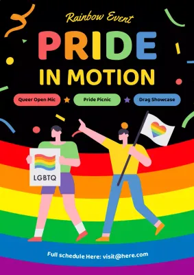 Rainbow Illustrative Pride Event Poster