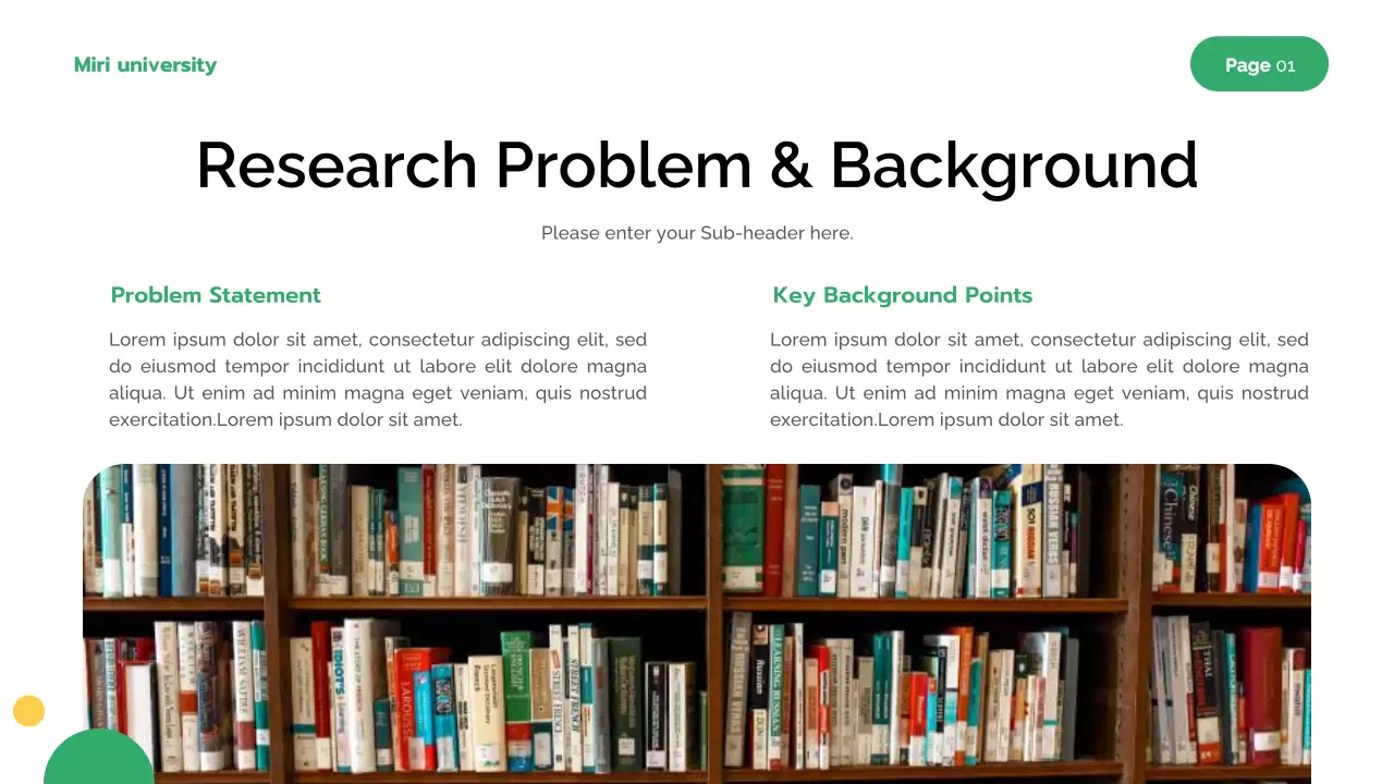 Green Modern Undergraduate Research Presentation