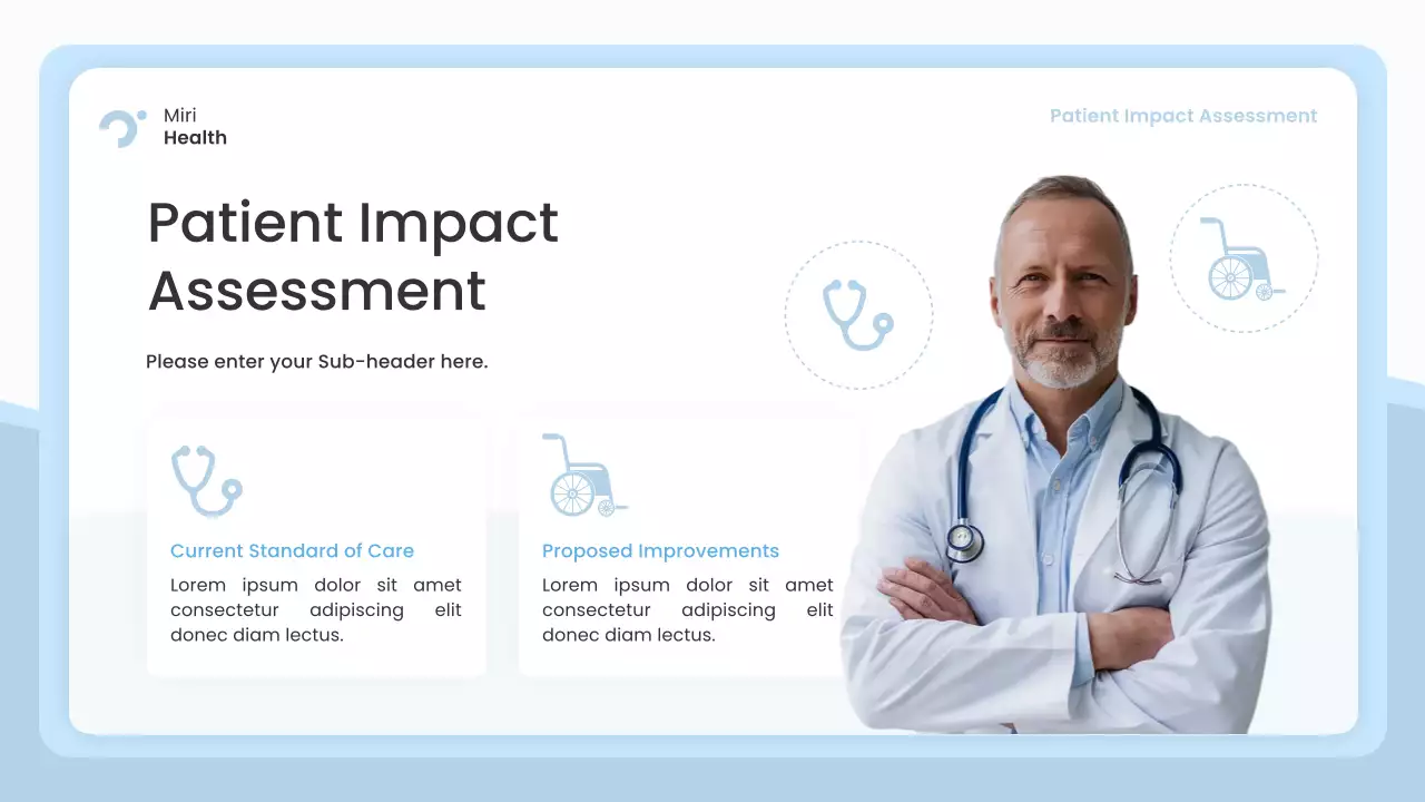 Blue Modern Healthcare Insights Presentation