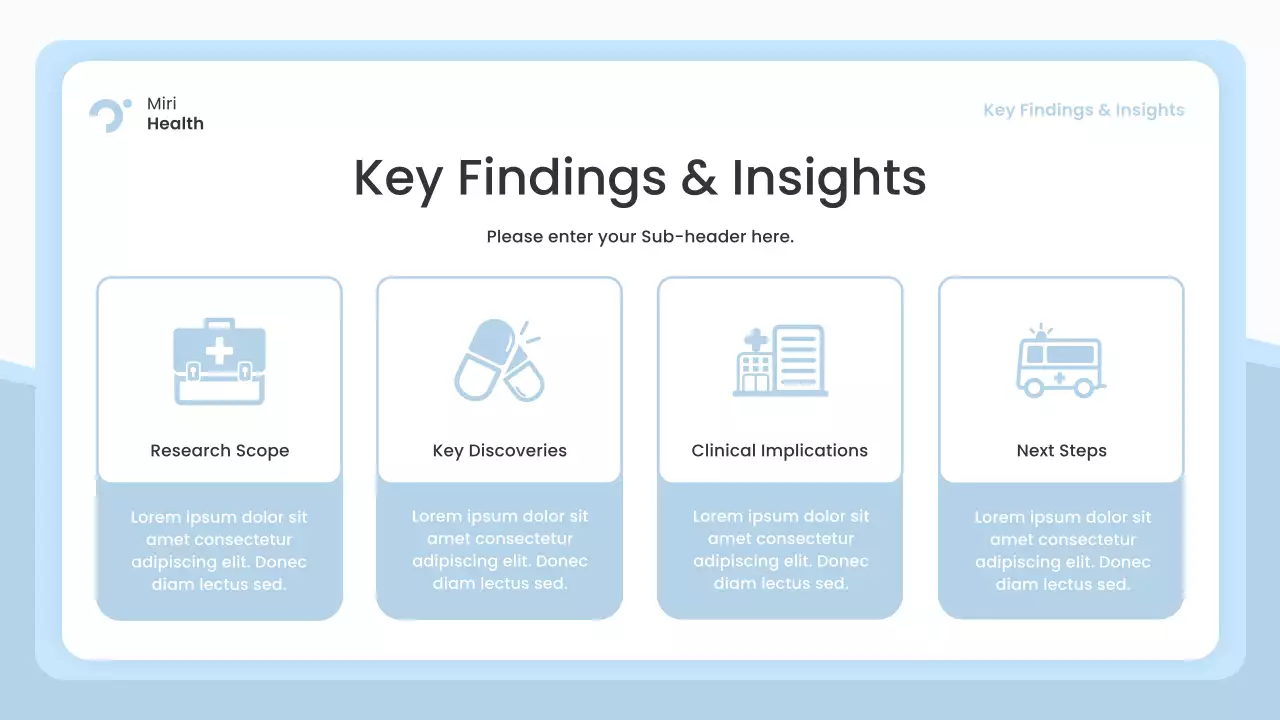 Blue Modern Healthcare Insights Presentation