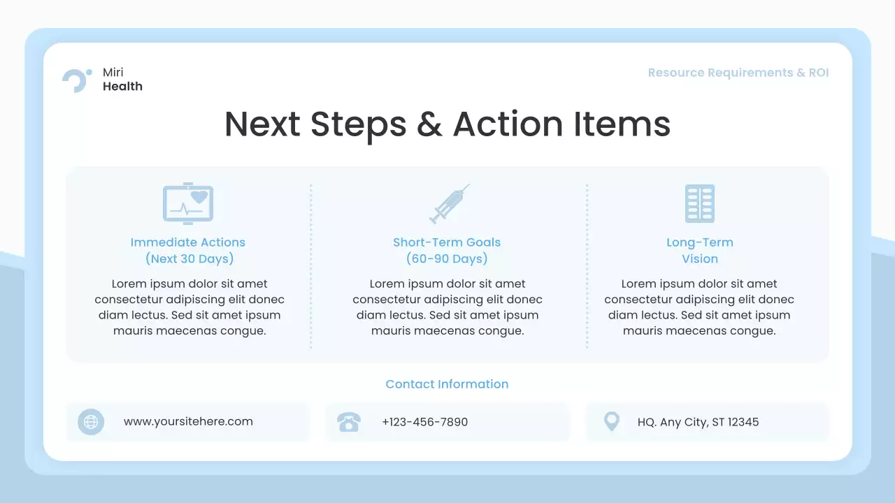 Blue Modern Healthcare Insights Presentation