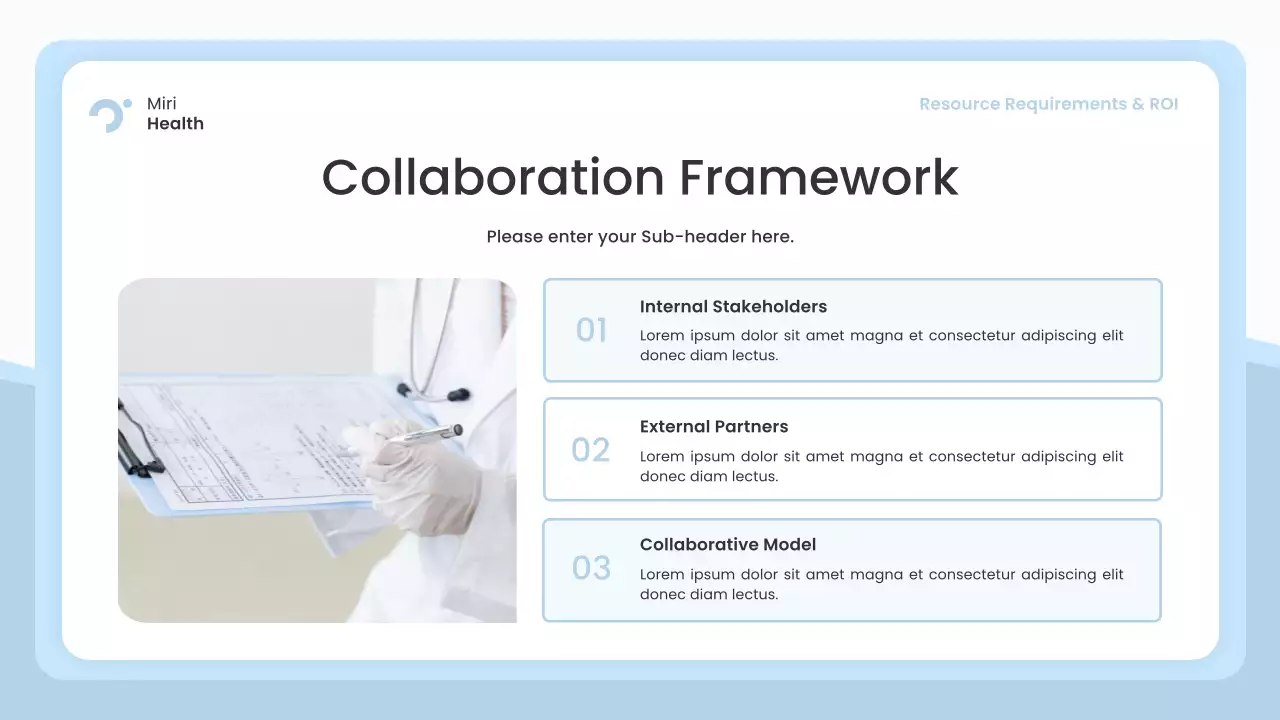 Blue Modern Healthcare Insights Presentation