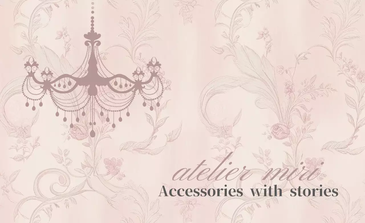 ピンク アンティーク アクセサリー 名刺 材質と曲線ポイント