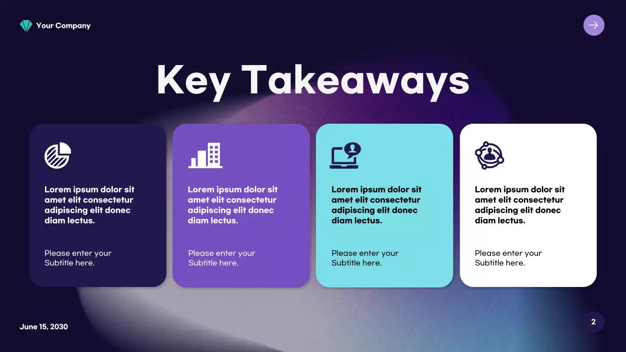 Teal Modern Market Report Presentation