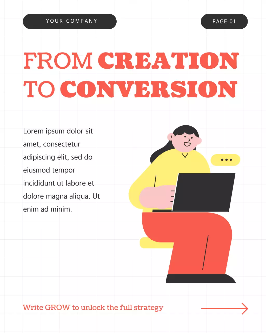 White and Orange Content Creations Tip Instagram Post