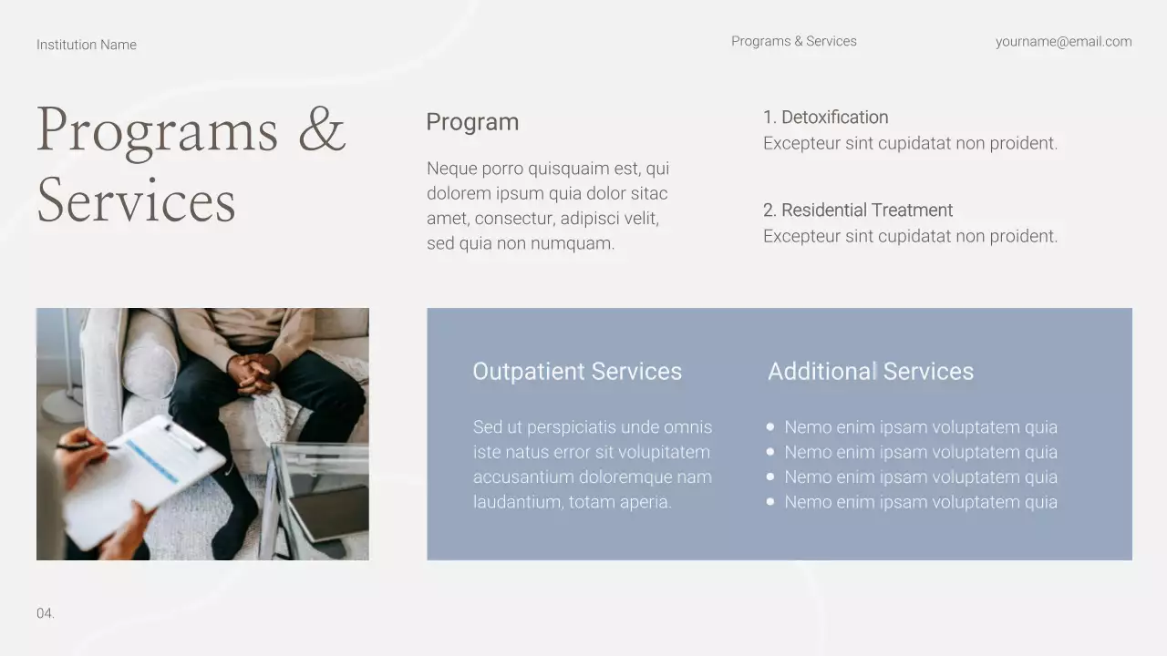 Bài thuyết trình phục hồi chứng nghiện tại Trung tâm chăm sóc sức khỏe đơn giản và nhân văn