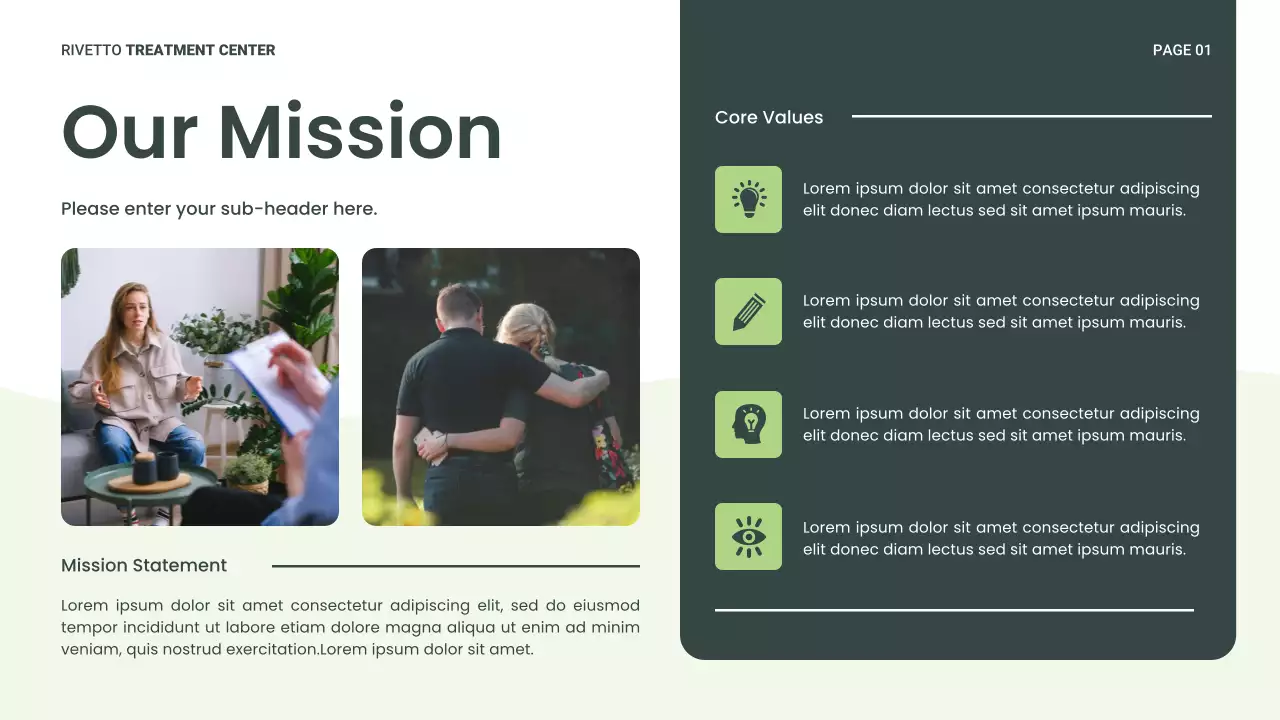 Green Modern Recovery Wellness Presentation