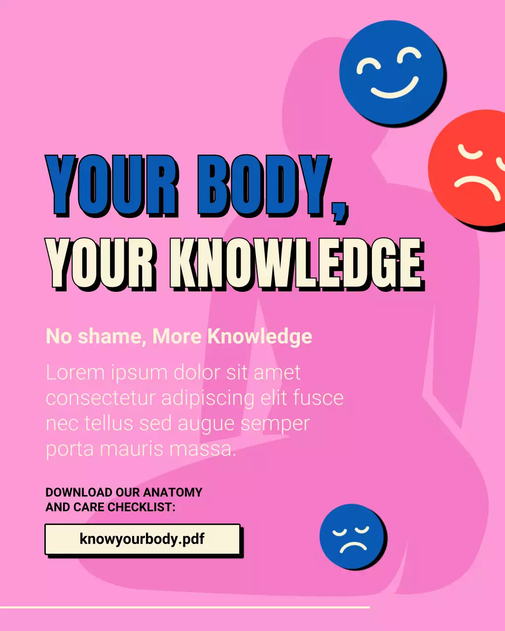 Pink Illustration Women's Health Promotion