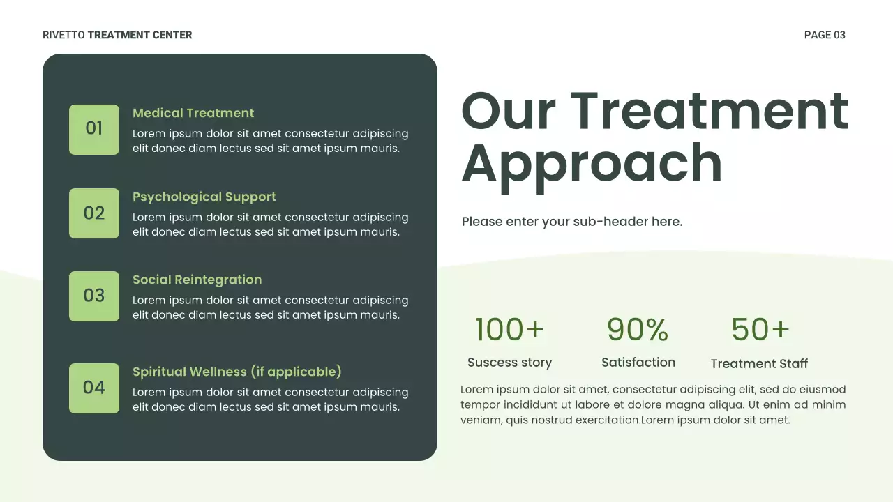 Green Modern Recovery Wellness Presentation