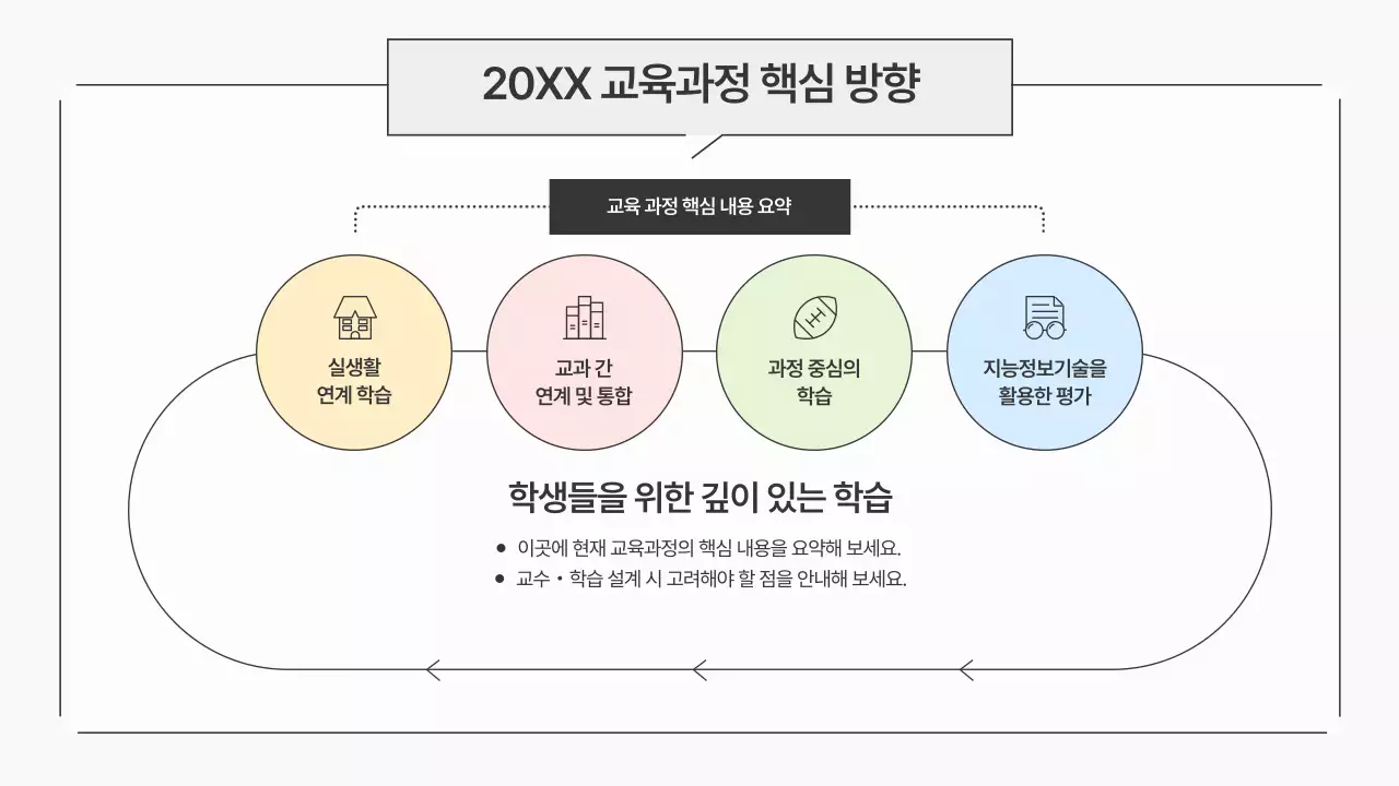 회색 심플 교육 자료 안내