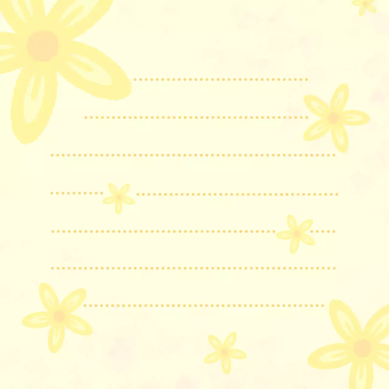 노랑 아기자기한 메모지 문구