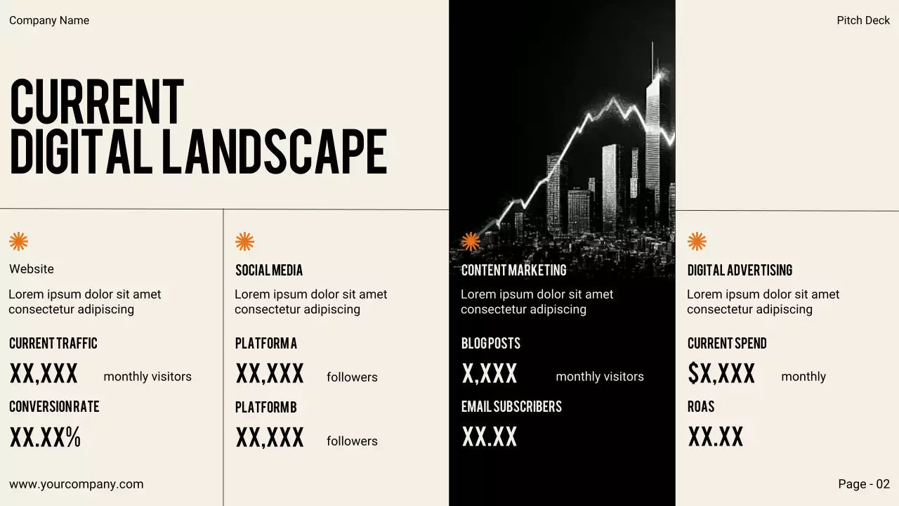 Black Modern Digital Marketing Pitch Presentation