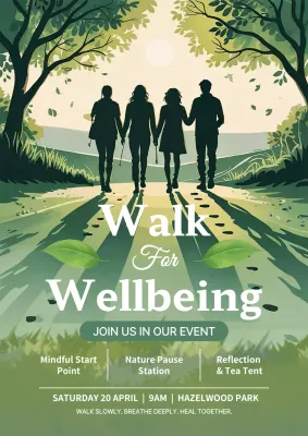 Green Nature Wellness Event Announcement Poster