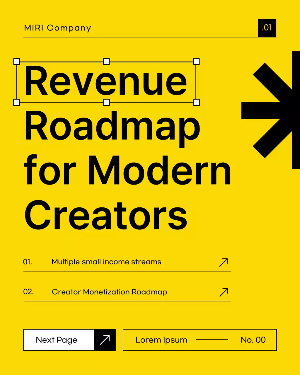 Black and Yellow Modern Content Creation Tips Instagram Post