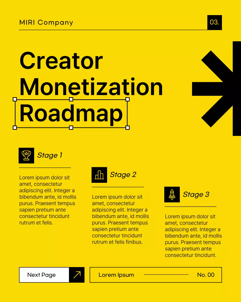 Black and Yellow Modern Content Creation Tips Instagram Post