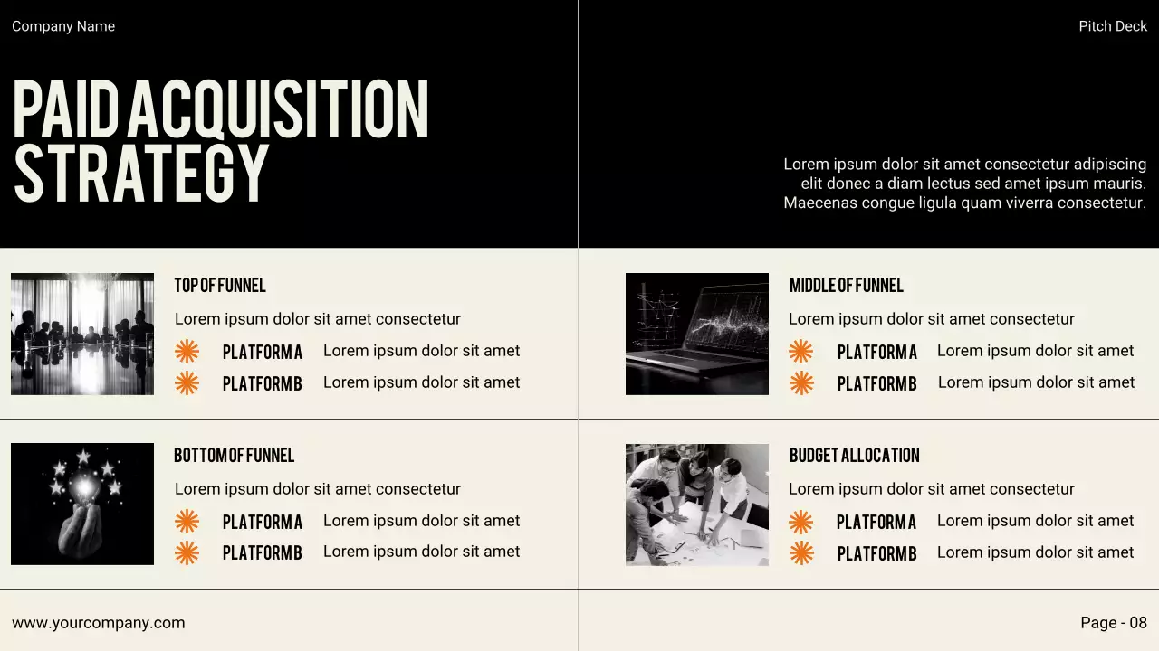 Black Modern Digital Marketing Pitch Presentation