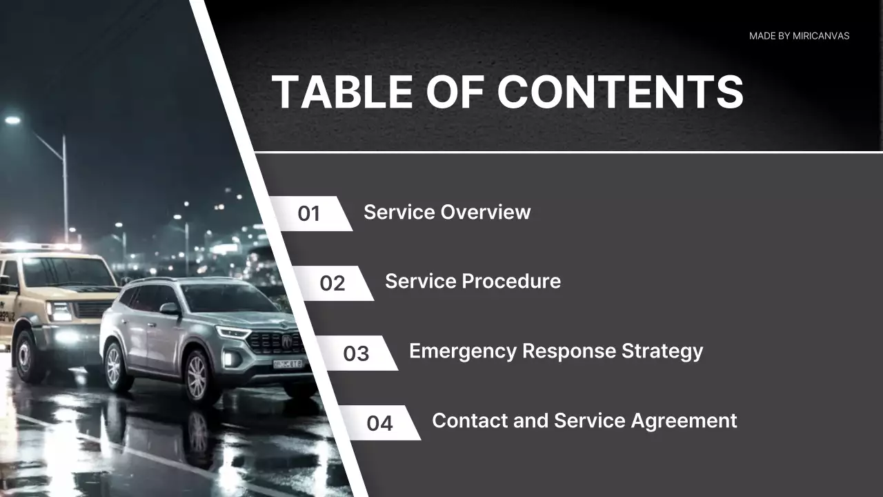 Black Modern Towing Assistance Presentation