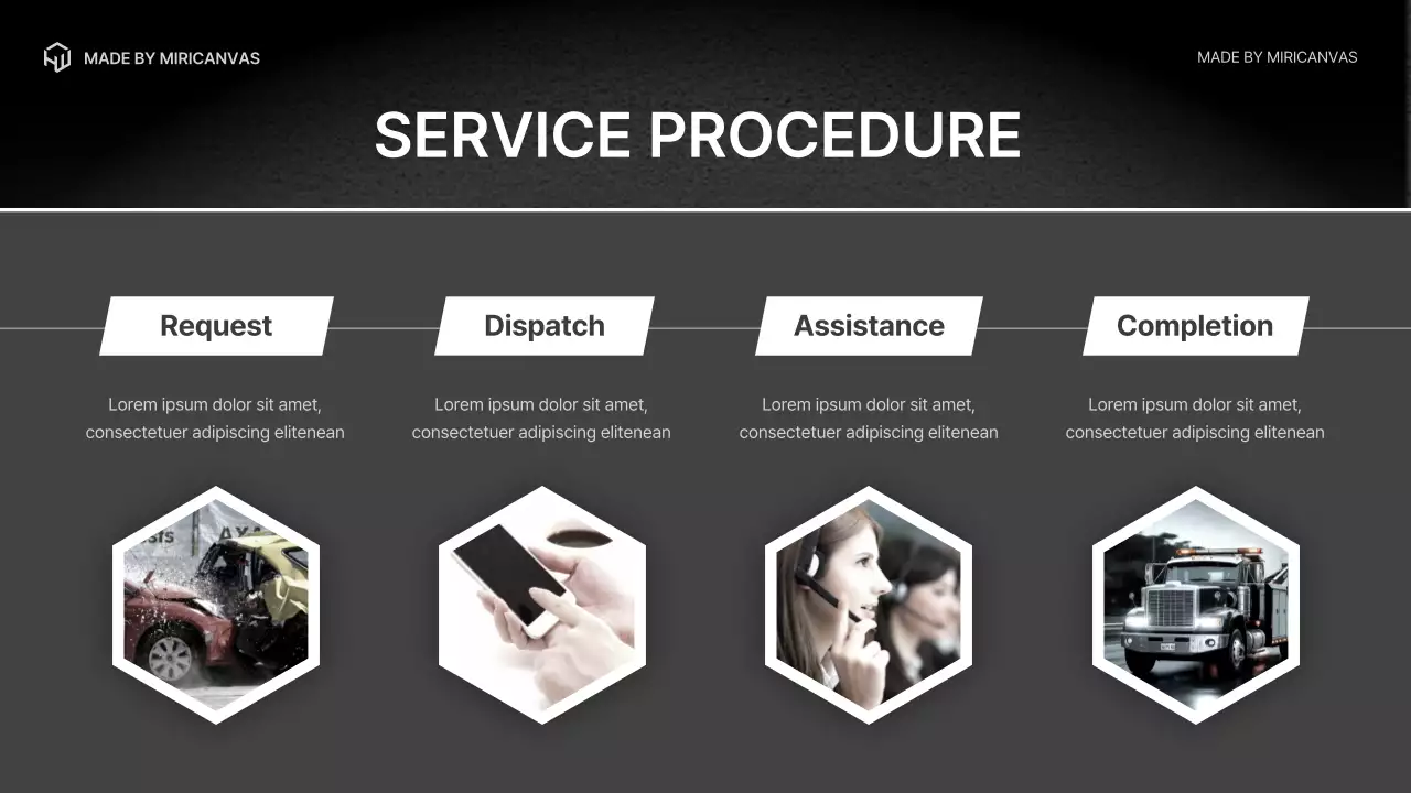 Black Modern Towing Assistance Presentation